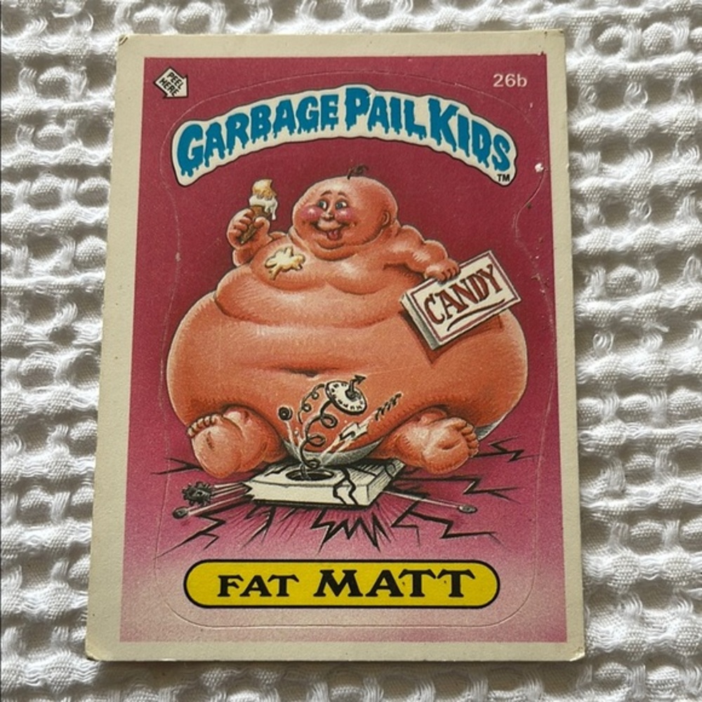 Garbage Pail Kids Fat Matt Trading Card 26b